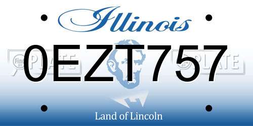 0EZT757 Illinois License Plate