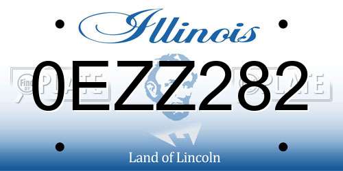 0EZZ282 Illinois License Plate