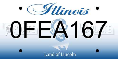 0FEA167 Illinois License Plate