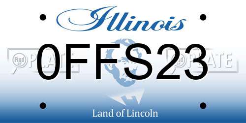 0FFS23 Illinois License Plate