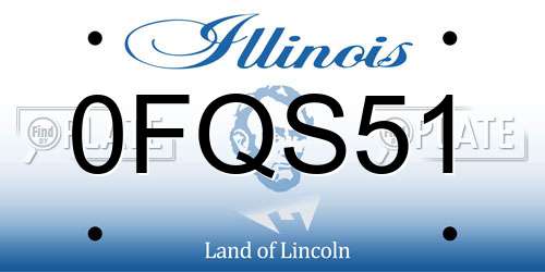 0FQS51 Illinois License Plate