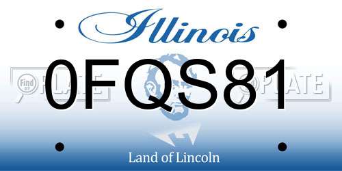 0FQS81 Illinois License Plate