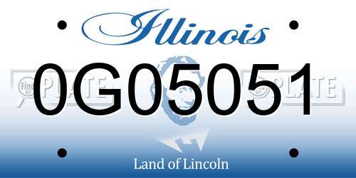0G05051 Illinois License Plate