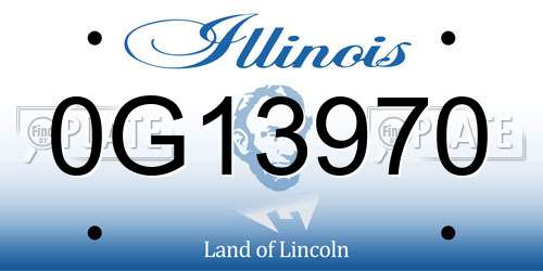0G13970 Illinois License Plate