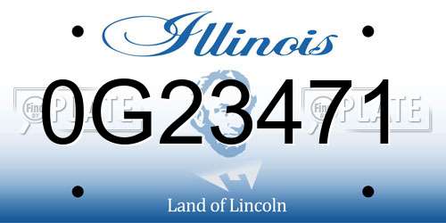 0G23471 Illinois License Plate