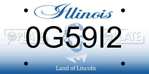 0G59I2 Illinois License Plate