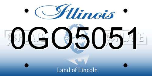 0GO5051 Illinois License Plate