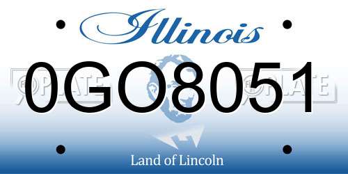 0GO8051 Illinois License Plate