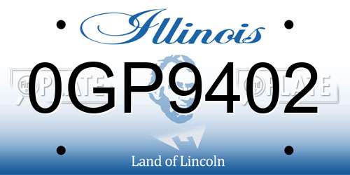 0GP9402 Illinois License Plate