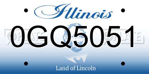 0GQ5051 Illinois License Plate