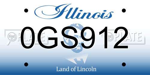 0GS912 Illinois License Plate
