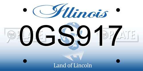 0GS917 Illinois License Plate