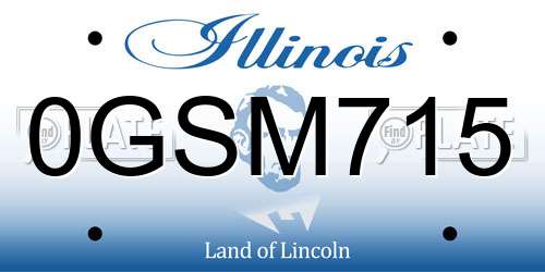 0GSM715 Illinois License Plate