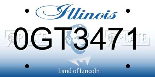 0GT3471 Illinois License Plate