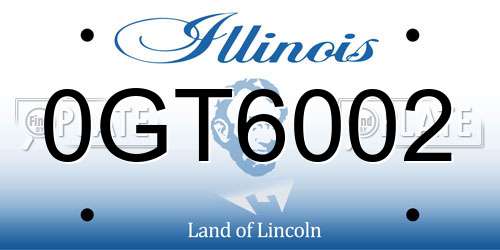 0GT6002 Illinois License Plate
