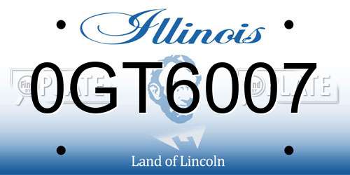 0GT6007 Illinois License Plate