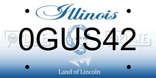 0GUS42 Illinois License Plate