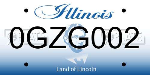 0GZG002 Illinois License Plate