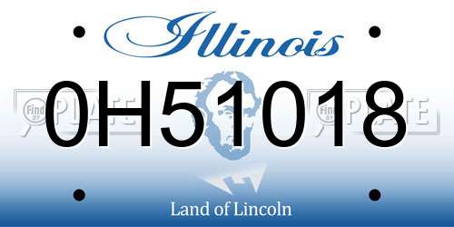 0H51018 Illinois License Plate