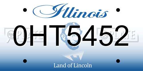 0HT5452 Illinois License Plate