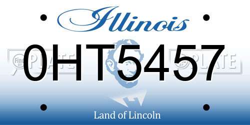 0HT5457 Illinois License Plate