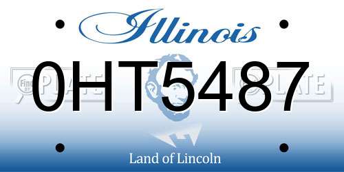 0HT5487 Illinois License Plate
