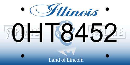0HT8452 Illinois License Plate