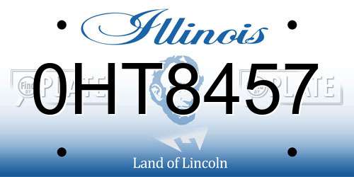 0HT8457 Illinois License Plate