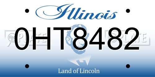 0HT8482 Illinois License Plate