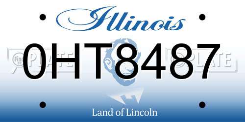 0HT8487 Illinois License Plate