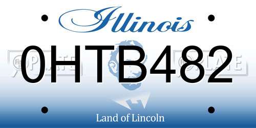 0HTB482 Illinois License Plate