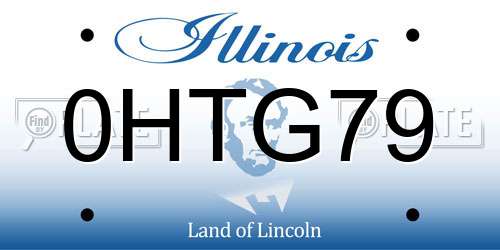 0HTG79 Illinois License Plate