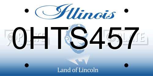 0HTS457 Illinois License Plate