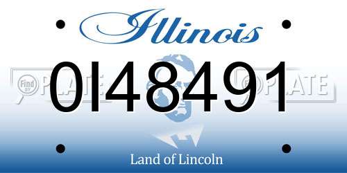 0I48491 Illinois License Plate