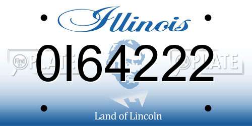 0I64222 Illinois License Plate