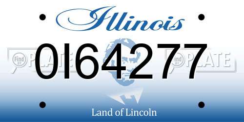 0I64277 Illinois License Plate
