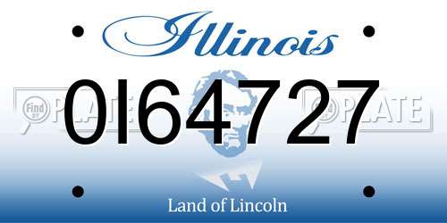 0I64727 Illinois License Plate