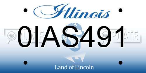 0IAS491 Illinois License Plate