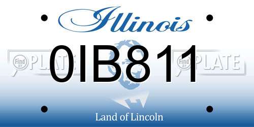 0IB811 Illinois License Plate