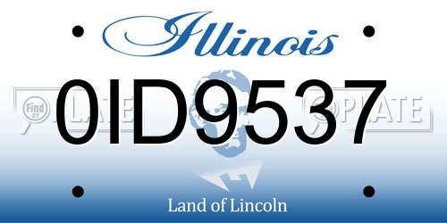 0ID9537 Illinois License Plate