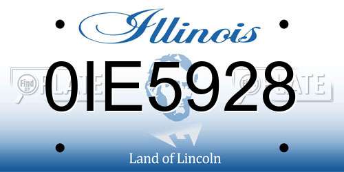 0IE5928 Illinois License Plate