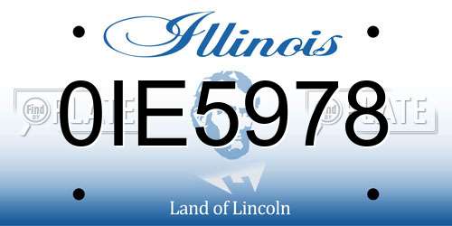 0IE5978 Illinois License Plate