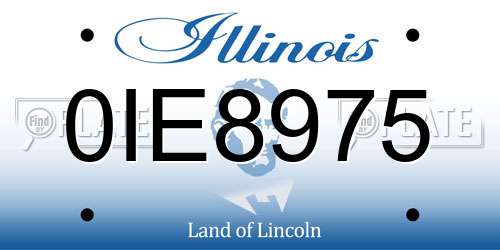 0IE8975 Illinois License Plate