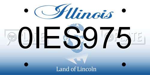 0IES975 Illinois License Plate