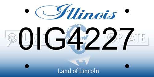 0IG4227 Illinois License Plate