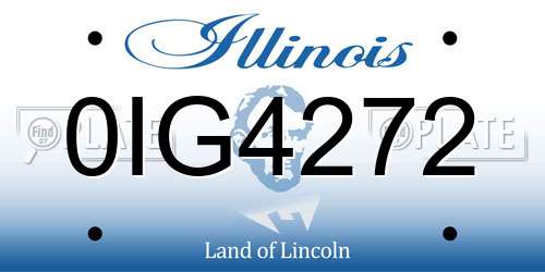 0IG4272 Illinois License Plate