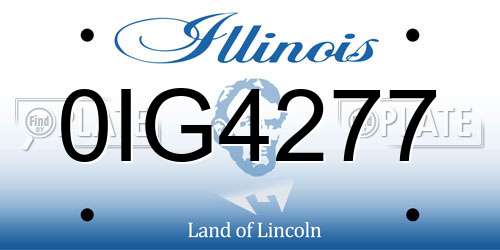 0IG4277 Illinois License Plate