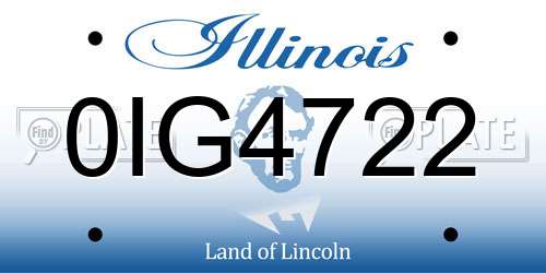 0IG4722 Illinois License Plate