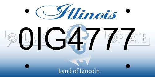 0IG4777 Illinois License Plate