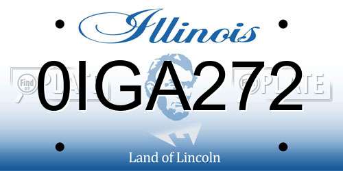 0IGA272 Illinois License Plate